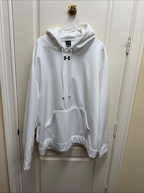 Under Armour Men’s White Hoodie with Black Logo